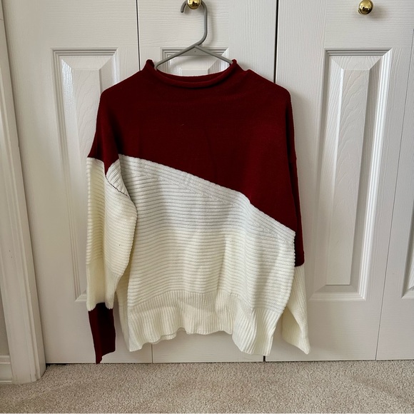 Colorblock Pattern Drop Shoulder Sweater - Picture 7 of 10